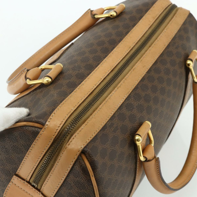 【日本直送】CELINE Macadam帆布手提包 PVC皮革 棕色 金色 正品 178304A-5