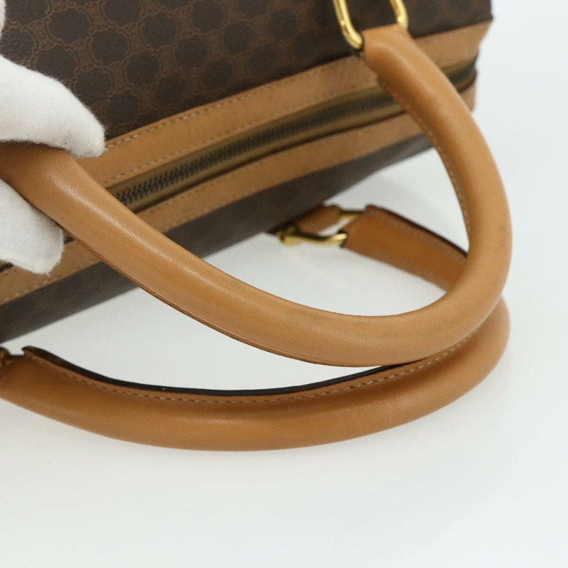 【日本直送】CELINE Macadam帆布手提包 PVC皮革 棕色 金色 正品 178304A-6