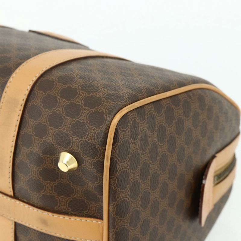 【日本直送】CELINE Macadam帆布手提包 PVC皮革 棕色 金色 正品 178304A-8