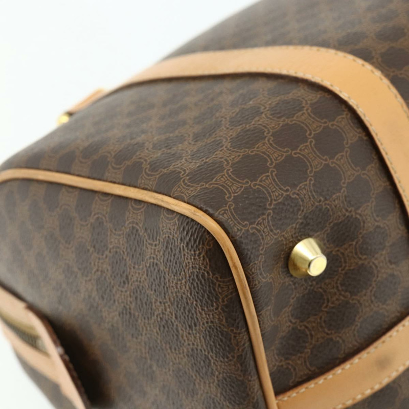 【日本直送】CELINE Macadam帆布手提包 PVC皮革 棕色 金色 正品 178304A-15