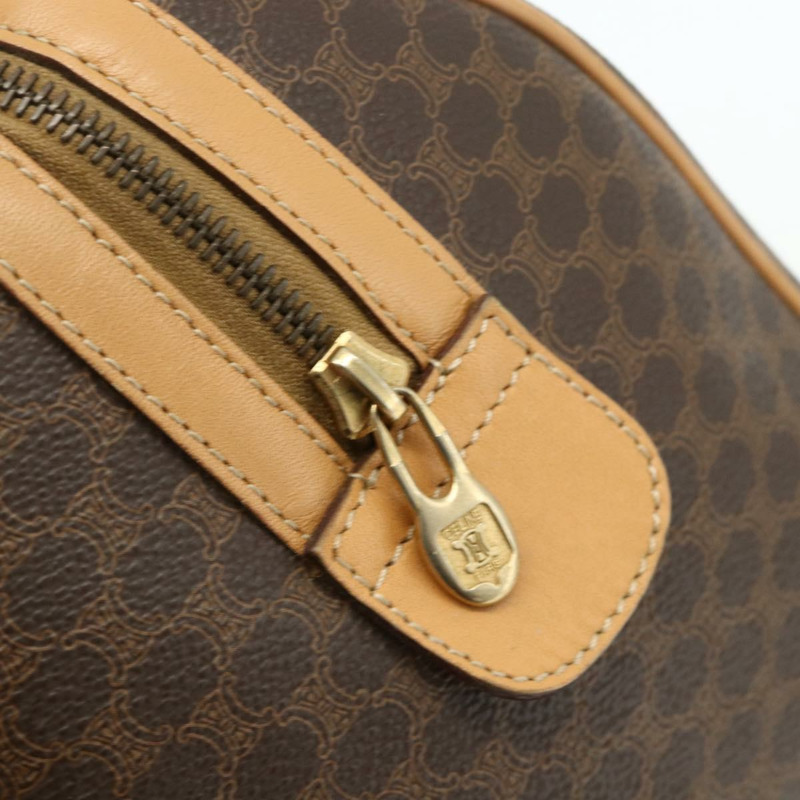 【日本直送】CELINE Macadam帆布手提包 PVC皮革 棕色 金色 正品 178304A-16