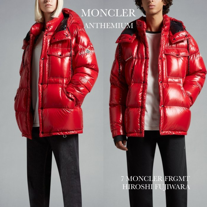 💎Han's house精品服飾💎moncler 聯名 藤原浩 羽絨 連帽 可拆 外套 雙排扣 紅 現貨 3 原價65300-2