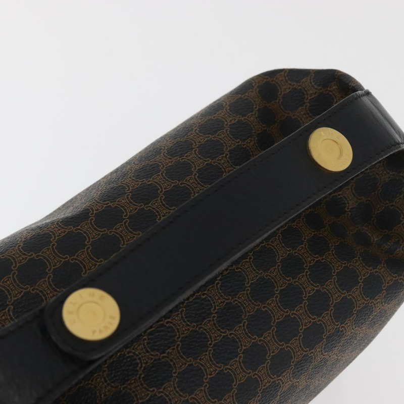 【日本直送】CELINE Macadam帆布手提包 PVC皮革 黑色 金色 正品 178319A-6