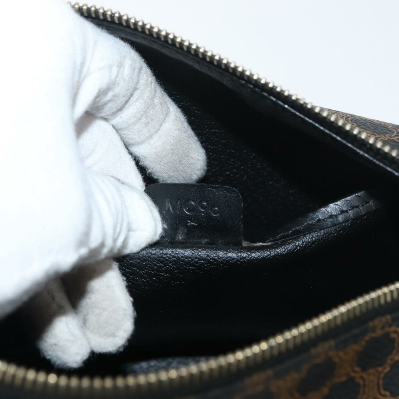 【日本直送】CELINE Macadam帆布手提包 PVC皮革 黑色 金色 正品 178319A-10