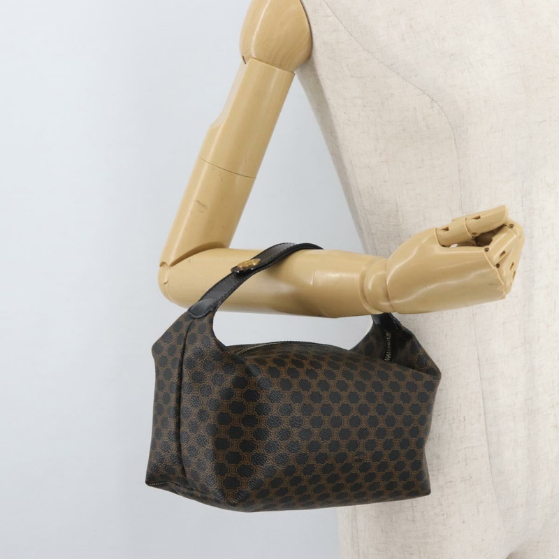 【日本直送】CELINE Macadam帆布手提包 PVC皮革 黑色 金色 正品 178319A-23