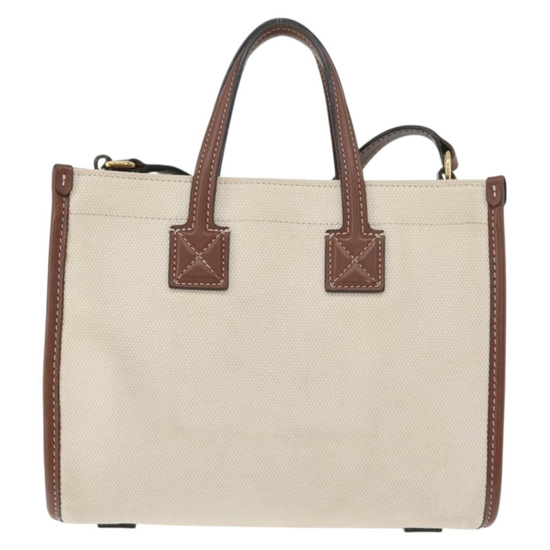 【日本直送】BURBERRY 手提包 帆布 兩用 米色 金色 正品 179719A-1