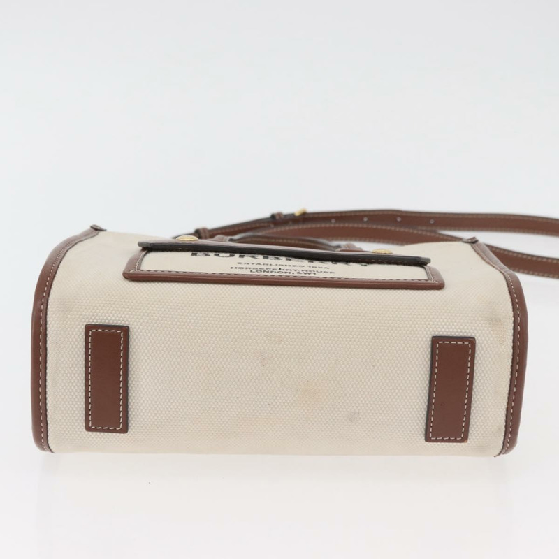 【日本直送】BURBERRY 手提包 帆布 兩用 米色 金色 正品 179719A-4