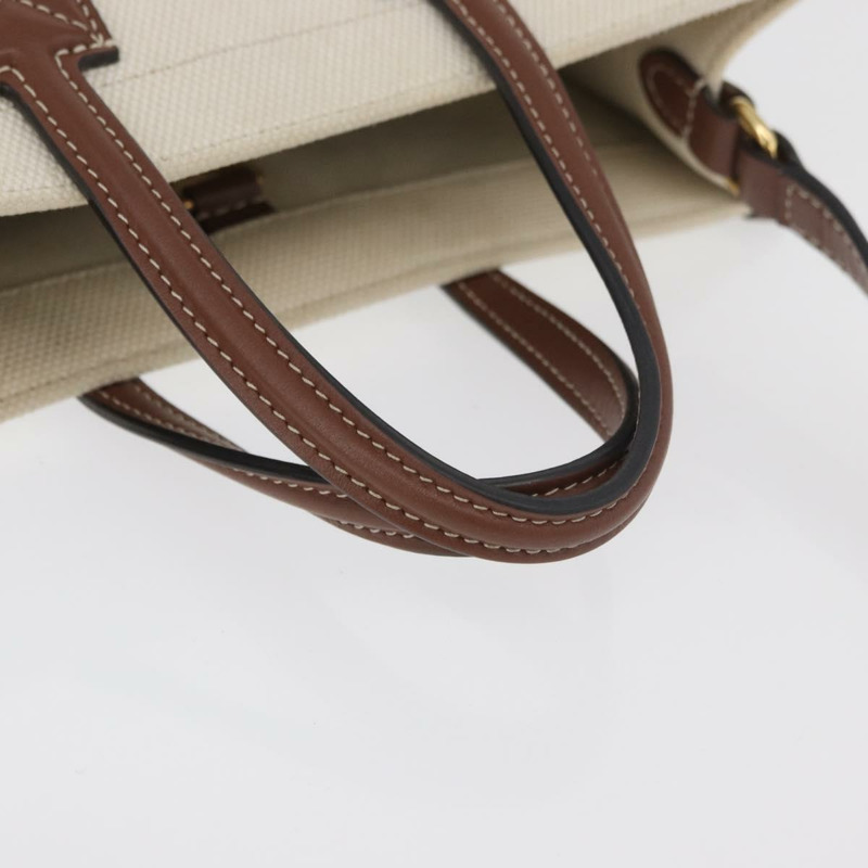 【日本直送】BURBERRY 手提包 帆布 兩用 米色 金色 正品 179719A-6