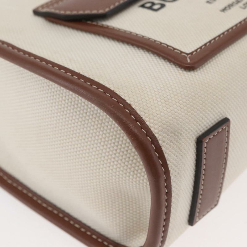 【日本直送】BURBERRY 手提包 帆布 兩用 米色 金色 正品 179719A-8