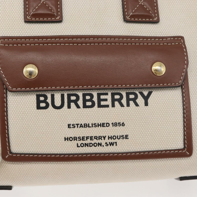 【日本直送】BURBERRY 手提包 帆布 兩用 米色 金色 正品 179719A-18