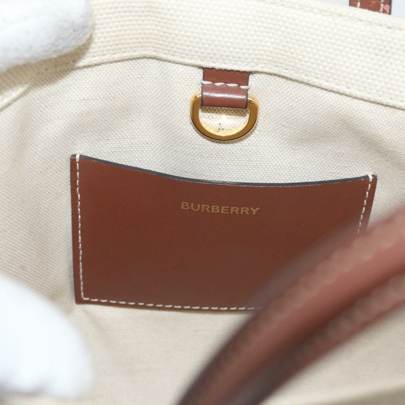【日本直送】BURBERRY 手提包 帆布 兩用 米色 金色 正品 179719A-19