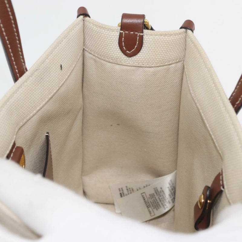 【日本直送】BURBERRY 手提包 帆布 兩用 米色 金色 正品 179719A-20
