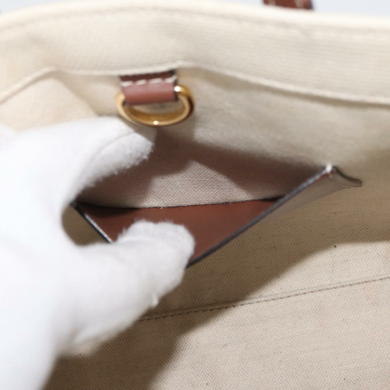 【日本直送】BURBERRY 手提包 帆布 兩用 米色 金色 正品 179719A-22