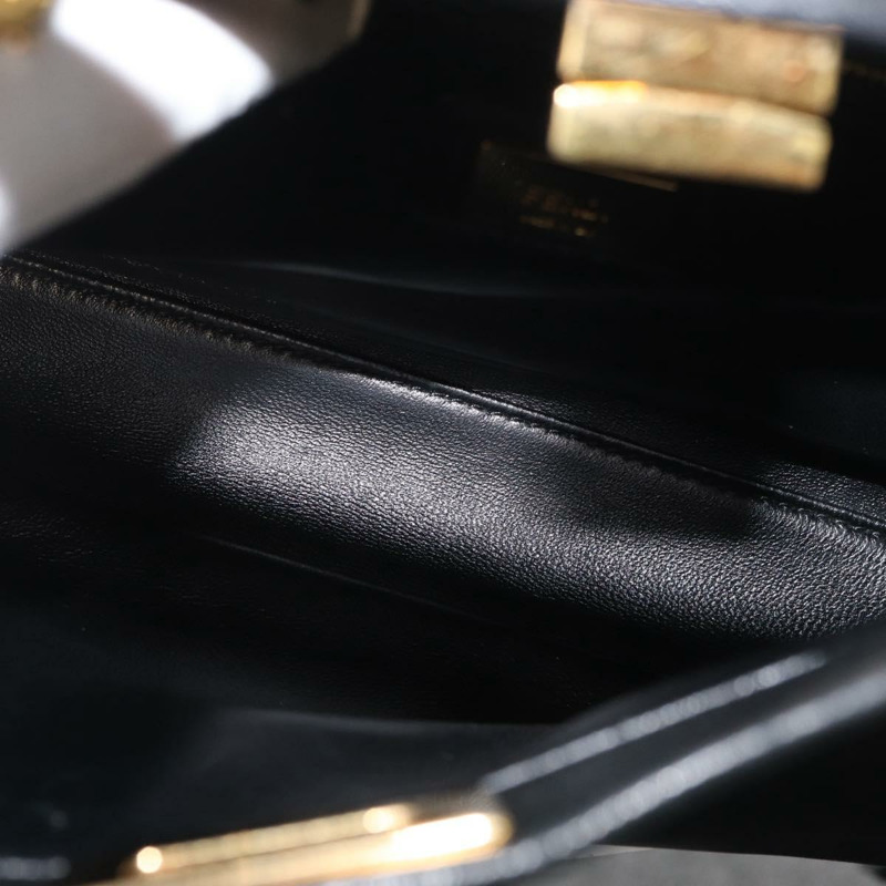 【日本直送】FENDI Monster Peek A Boo XS 手提包 皮革 兩用 黑色 金色 正品 ep14588SAV-9