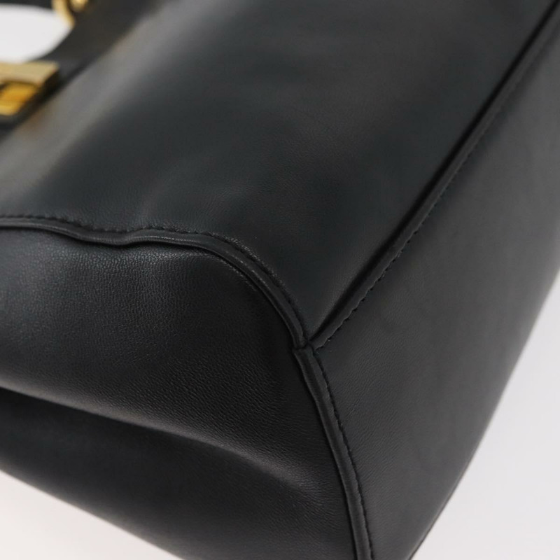 【日本直送】FENDI Monster Peek A Boo XS 手提包 皮革 兩用 黑色 金色 正品 ep14588SAV-16
