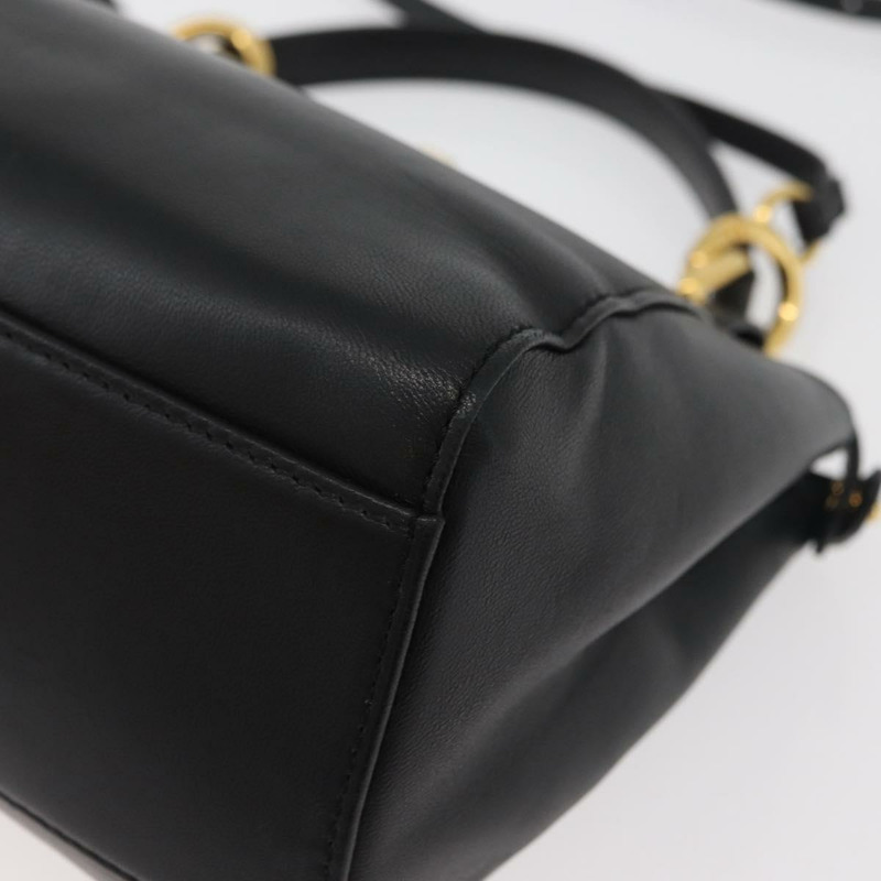 【日本直送】FENDI Monster Peek A Boo XS 手提包 皮革 兩用 黑色 金色 正品 ep14588SAV-17