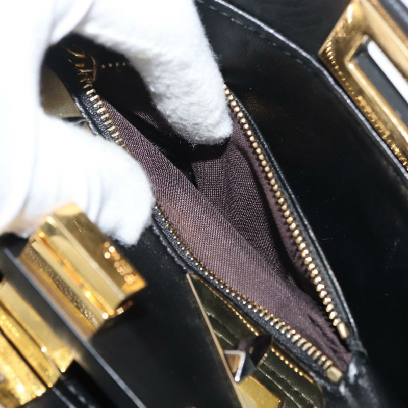 【日本直送】FENDI Monster Peek A Boo XS 手提包 皮革 兩用 黑色 金色 正品 ep14588SAV-27