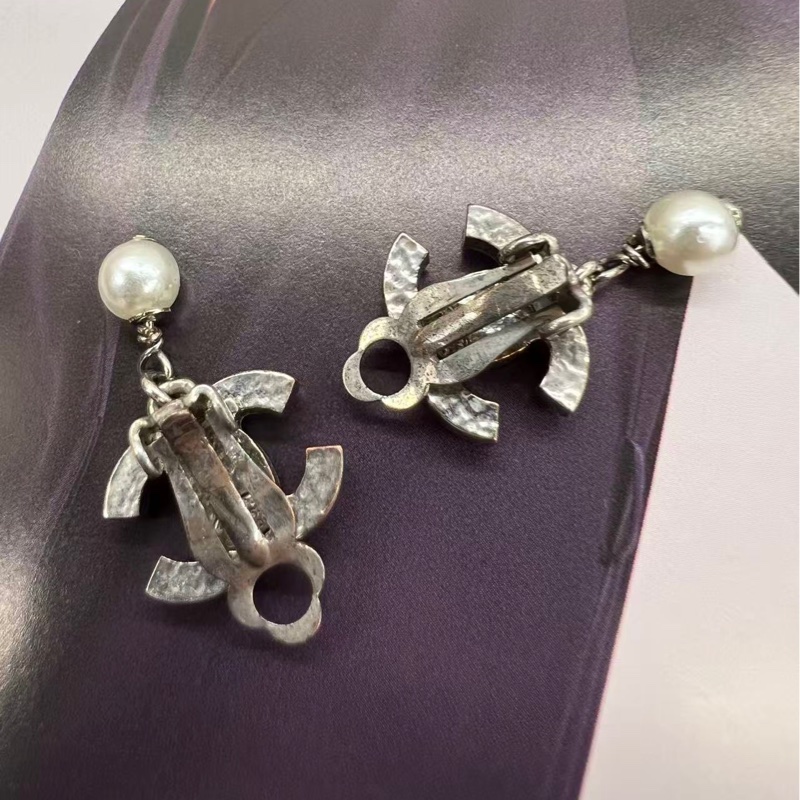 Chanel earrings silver in metal-5