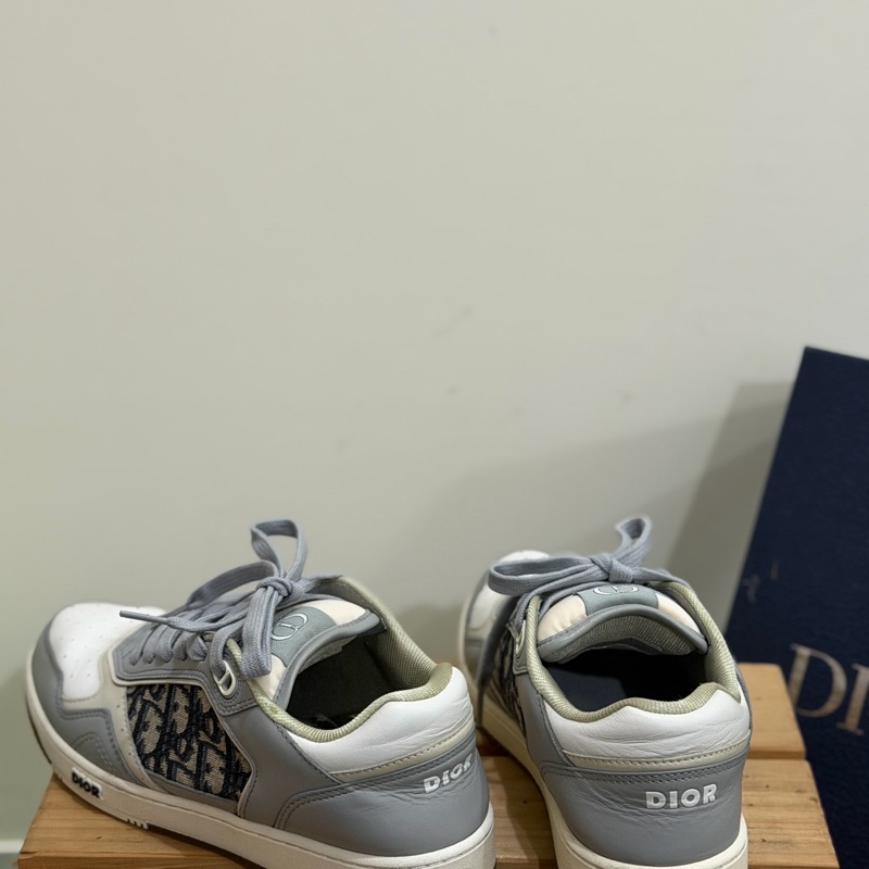 Dior B27 低筒運動鞋 灰色 Oblique 印花-3