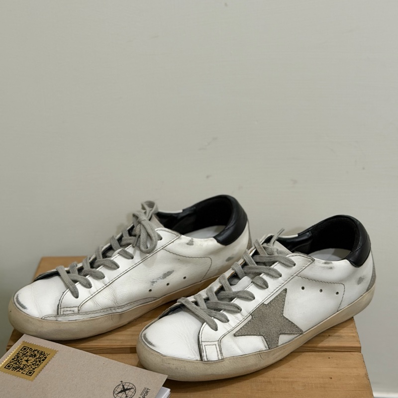 正品Golden Goose GGDB Super-Star 經典黑跟小髒鞋 40碼-2