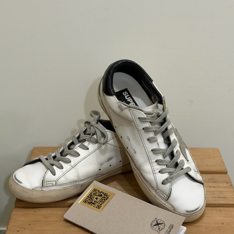 正品Golden Goose GGDB Super-Star 經典黑跟小髒鞋 40碼-3