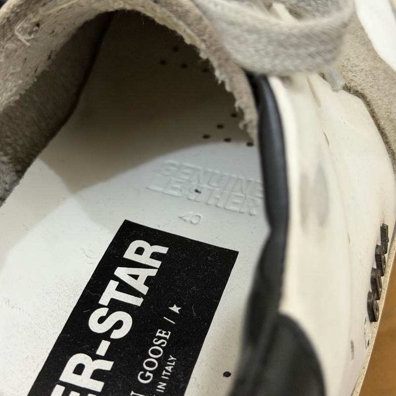 正品Golden Goose GGDB Super-Star 經典黑跟小髒鞋 40碼-4