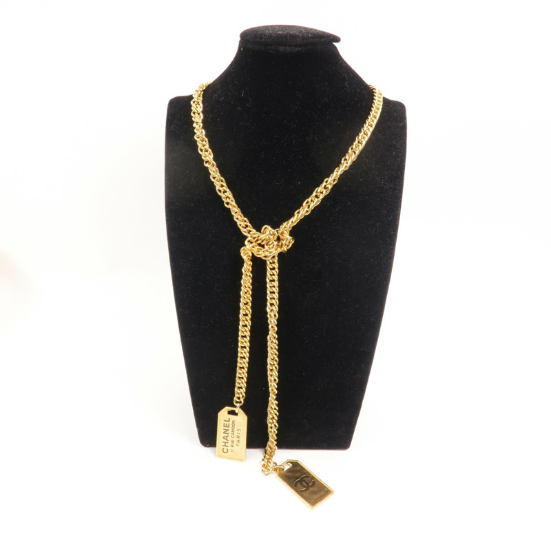 CHANEL 金屬Chain Lariat Necklace項鍊-9