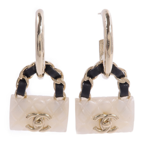 CHANEL PVC/金屬/皮革Earrings耳環