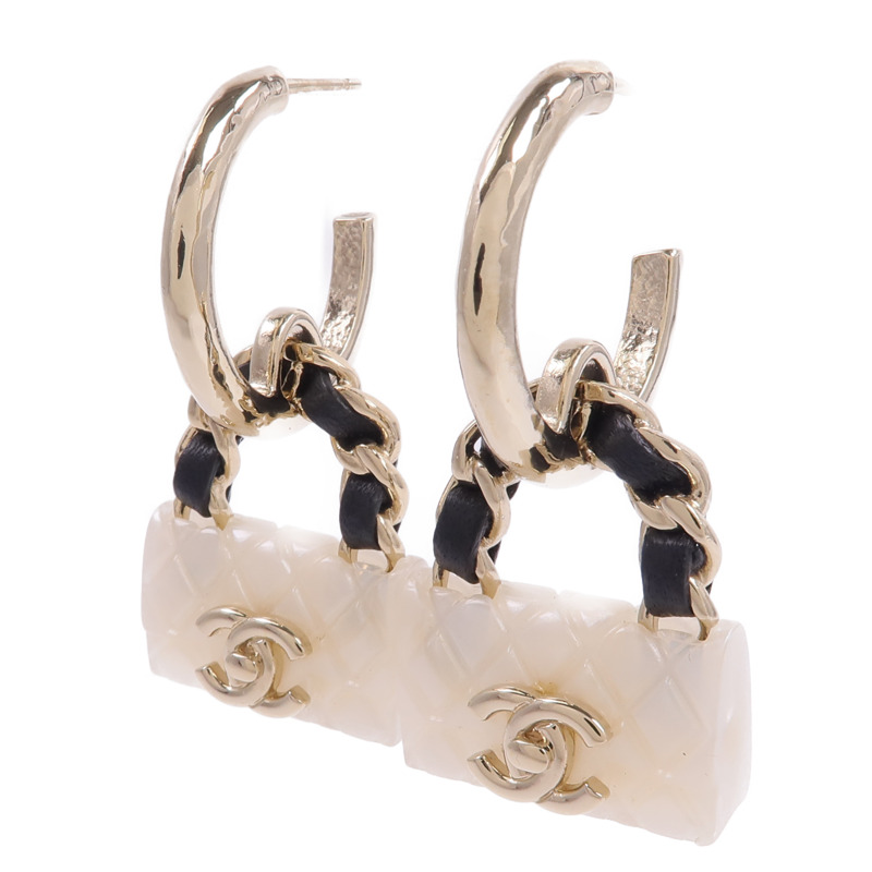 CHANEL PVC/金屬/皮革Earrings耳環-2