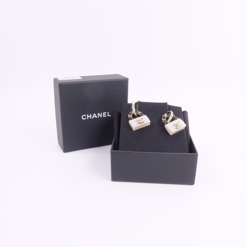 CHANEL PVC/金屬/皮革Earrings耳環-8