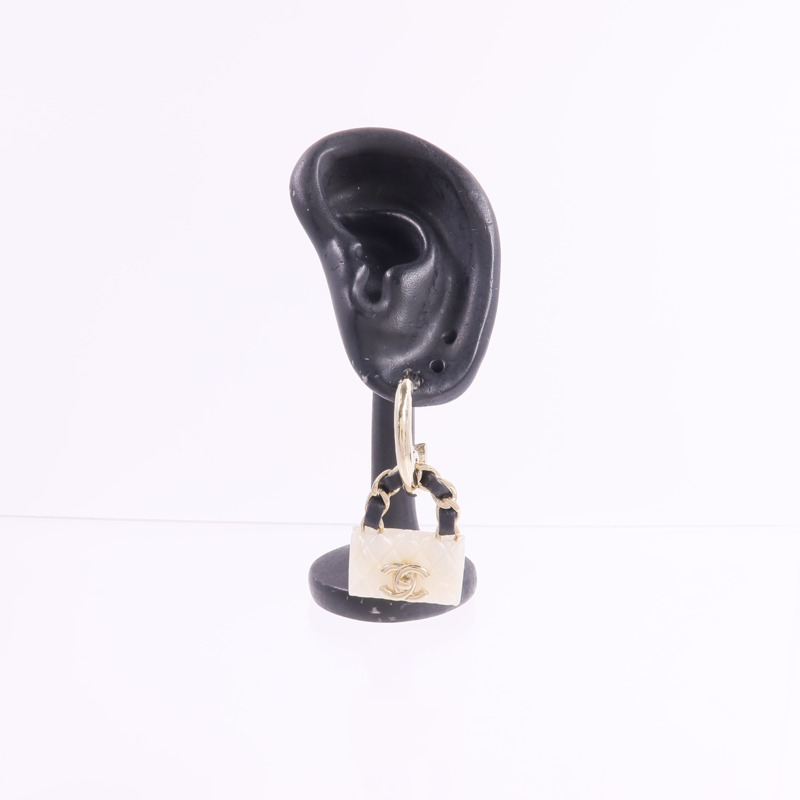 CHANEL PVC/金屬/皮革Earrings耳環-9