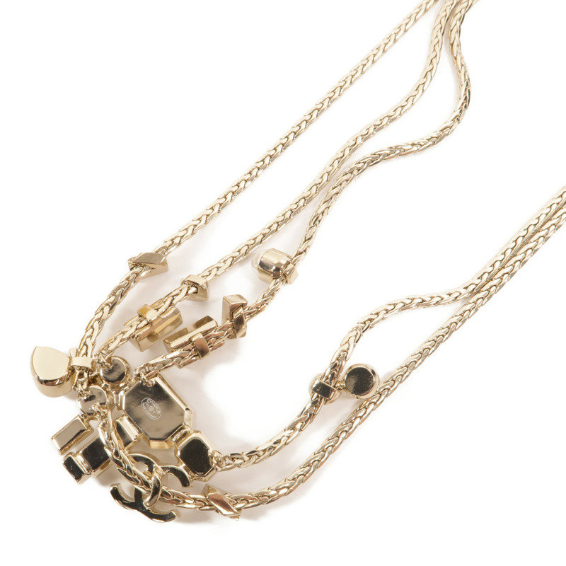 CHANEL 金屬/PVC Coco Mark Ribbon Choker項鍊-3