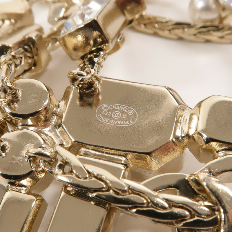 CHANEL 金屬/PVC Coco Mark Ribbon Choker項鍊-10