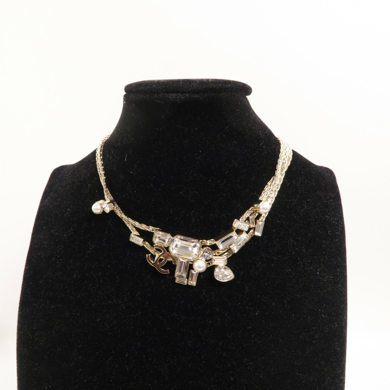 CHANEL 金屬/PVC Coco Mark Ribbon Choker項鍊-11
