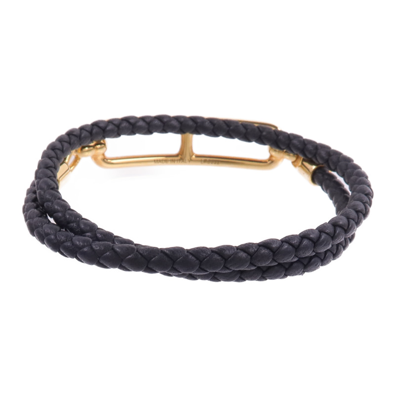HERMES Swift皮革Roulis Double Tour Bracelet手帶Noir-2