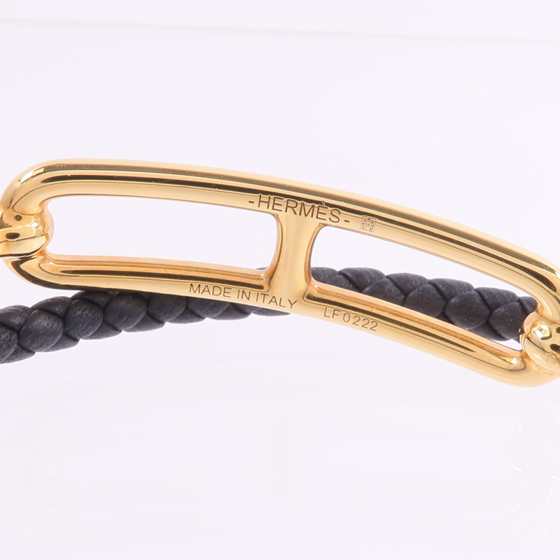 HERMES Swift皮革Roulis Double Tour Bracelet手帶Noir-6