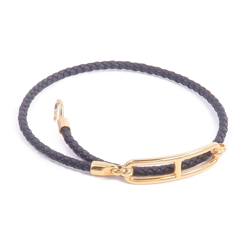 HERMES Swift皮革Roulis Double Tour Bracelet手帶Noir-7