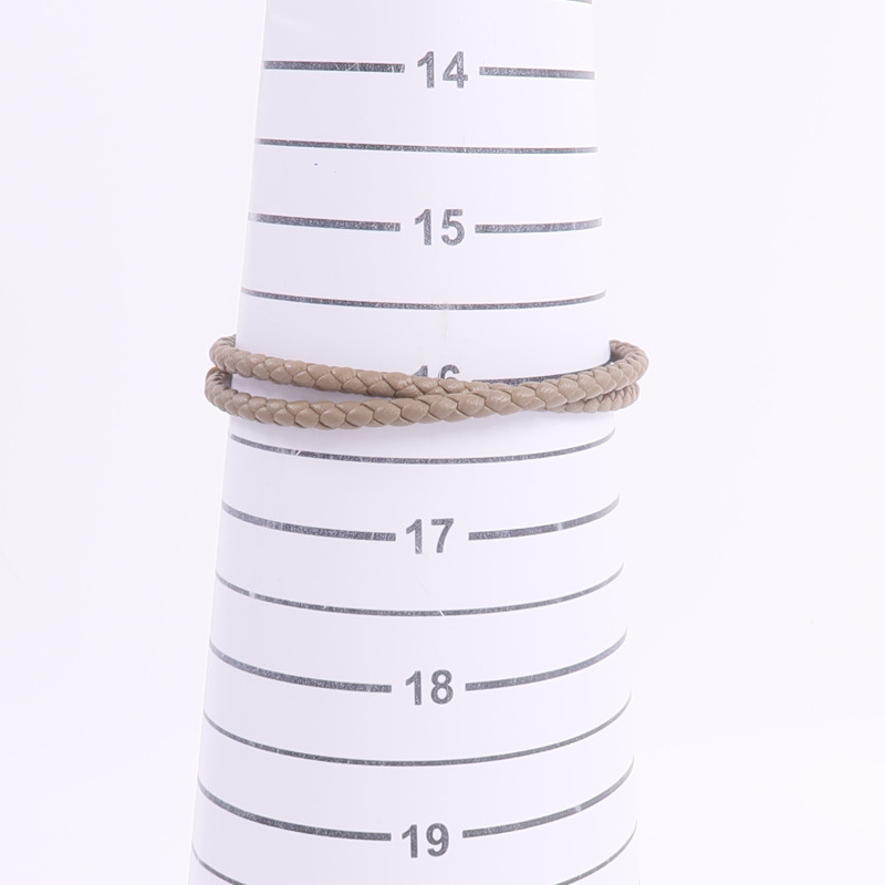 HERMES Swift皮革Roulis Double Tour Bracelet手帶Etoupe-8