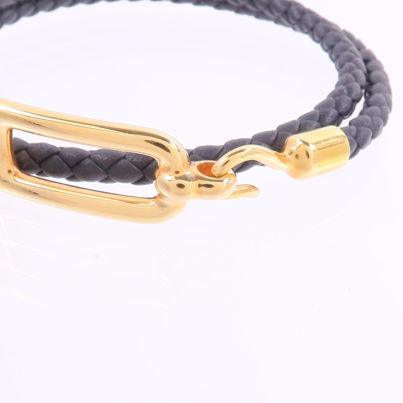 HERMES Swift皮革Roulis Double Tour Bracelet手帶Noir-4