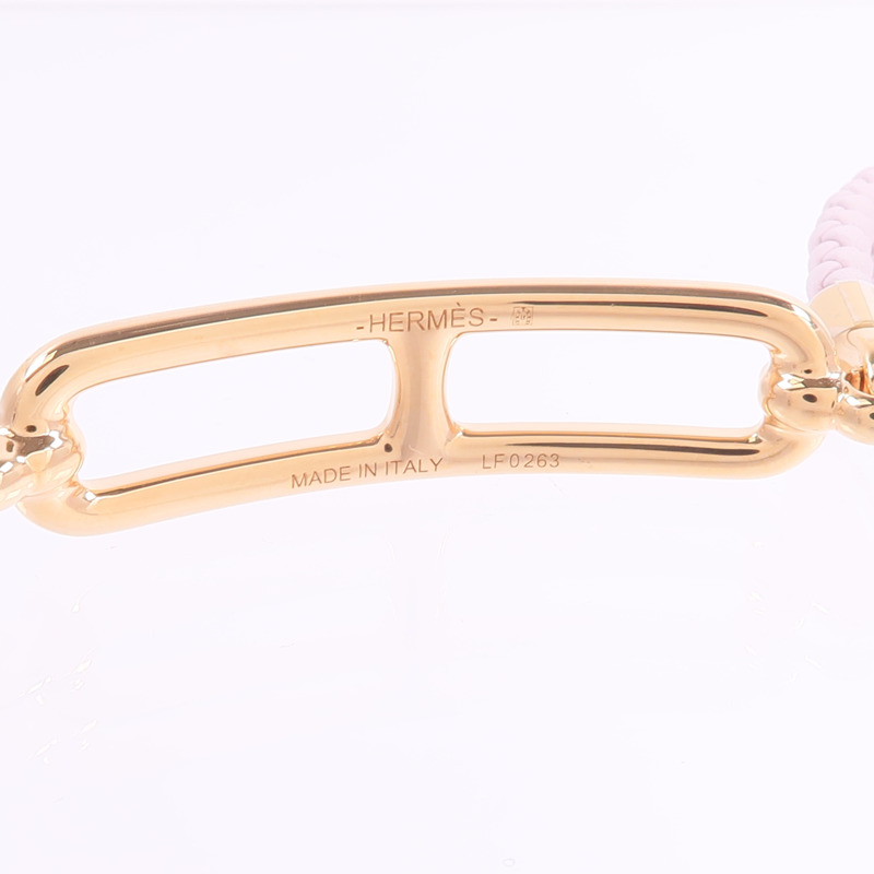 HERMES Swift皮革Roulis Double Tour Bracelet手帶Mauve Pale-7