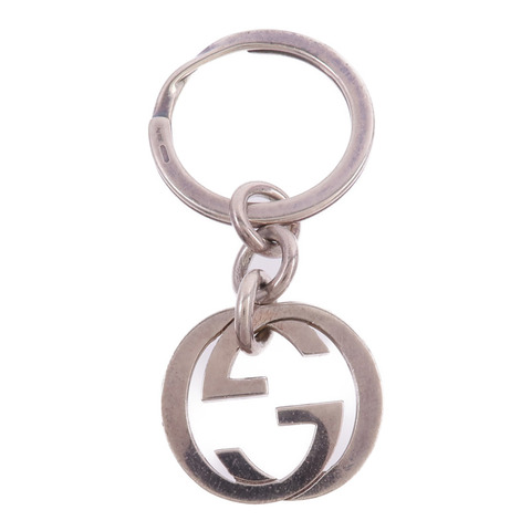 GUCCI 925純銀Double G Key Ring鑰匙圈
