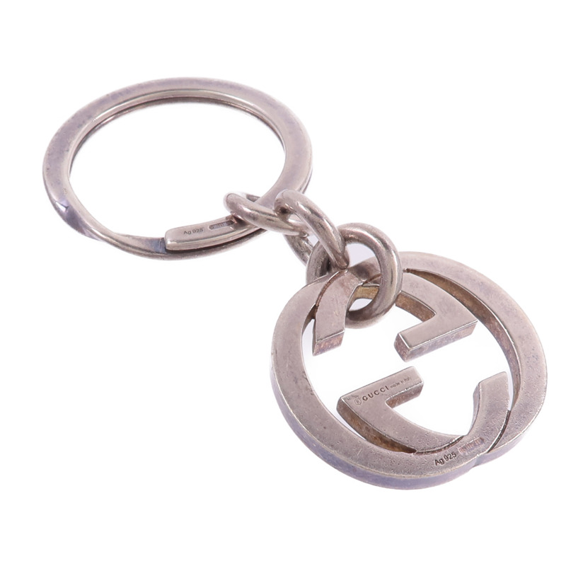GUCCI 925純銀Double G Key Ring鑰匙圈-2