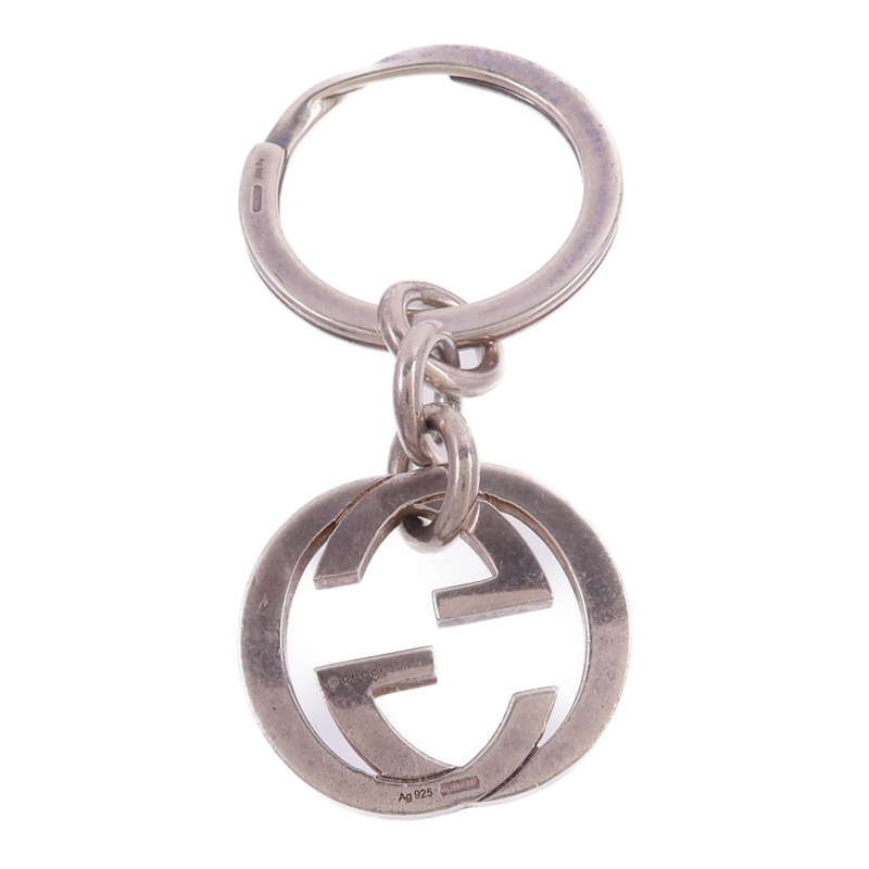 GUCCI 925純銀Double G Key Ring鑰匙圈-3