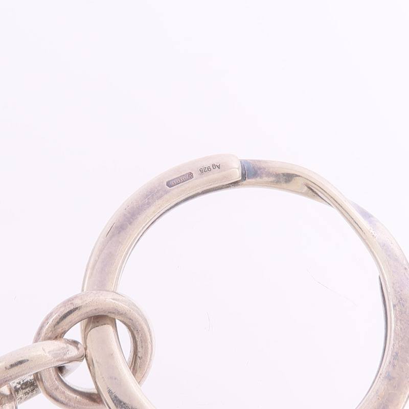 GUCCI 925純銀Double G Key Ring鑰匙圈-5