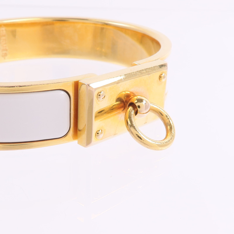 HERMES 金屬/琺瑯Clic Anneau Bracelet手鐲-4