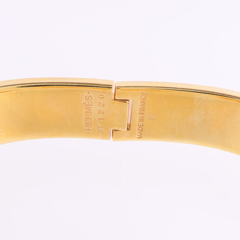 HERMES 金屬/琺瑯Clic Anneau Bracelet手鐲-6