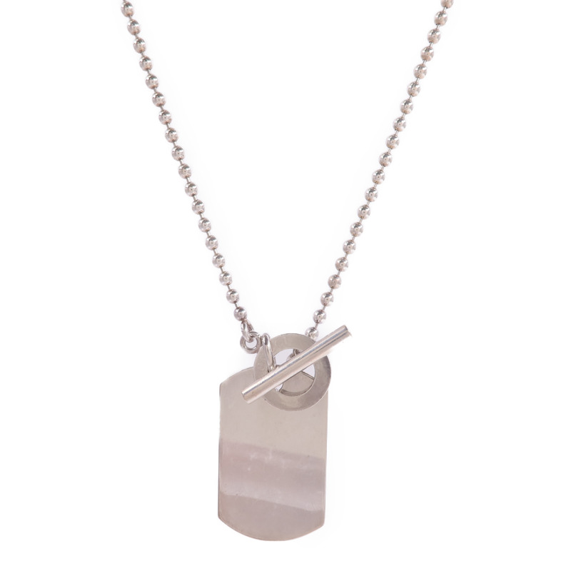 GUCCI 925純銀Sterling Silver Dog Tag Necklace項鍊-1