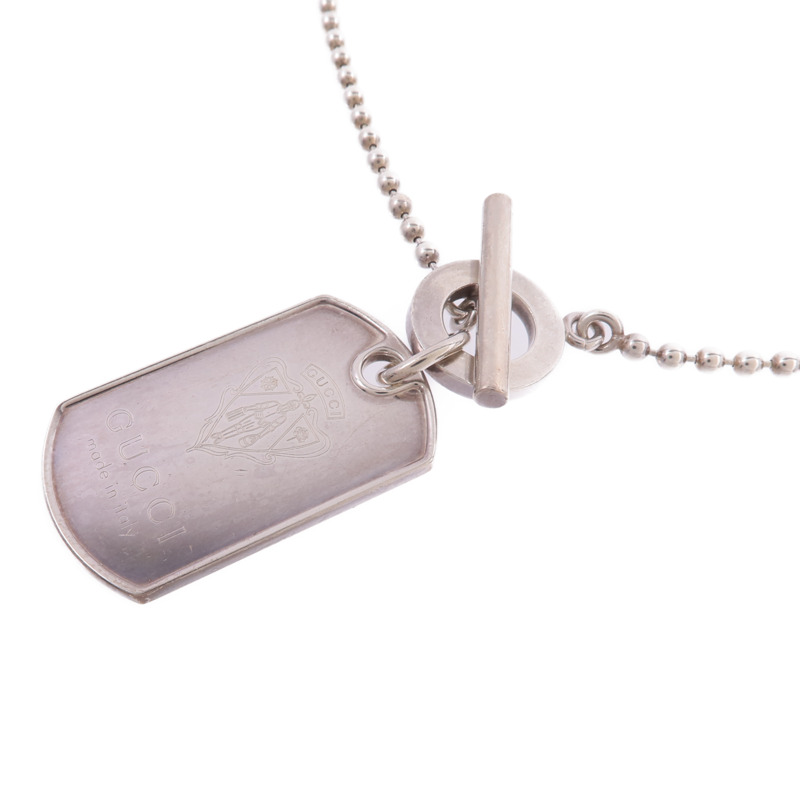 GUCCI 925純銀Sterling Silver Dog Tag Necklace項鍊-2