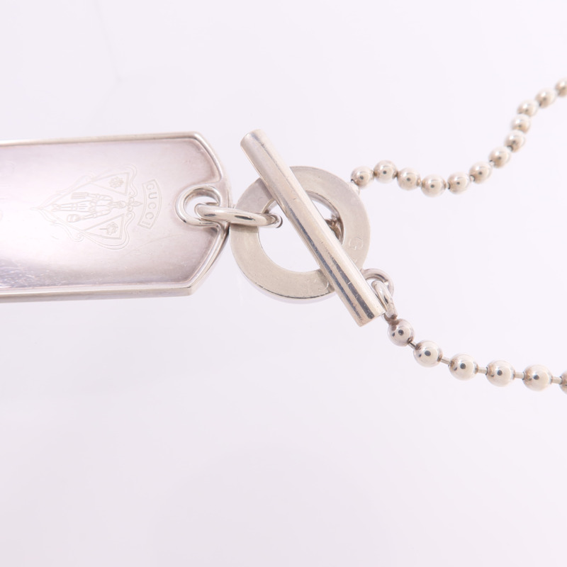 GUCCI 925純銀Sterling Silver Dog Tag Necklace項鍊-4