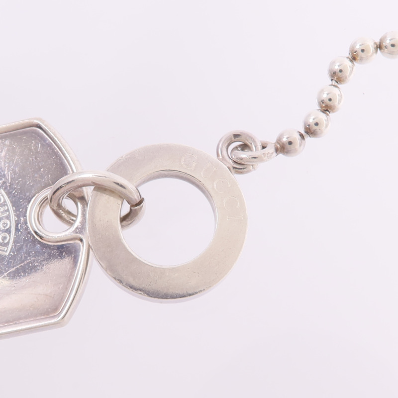 GUCCI 925純銀Sterling Silver Dog Tag Necklace項鍊-6
